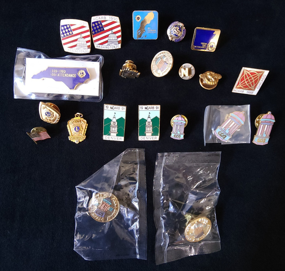 Vintage Political CCA NCARB Lions Club Souvenir Lapel Pins Charms Mixed Lot 21